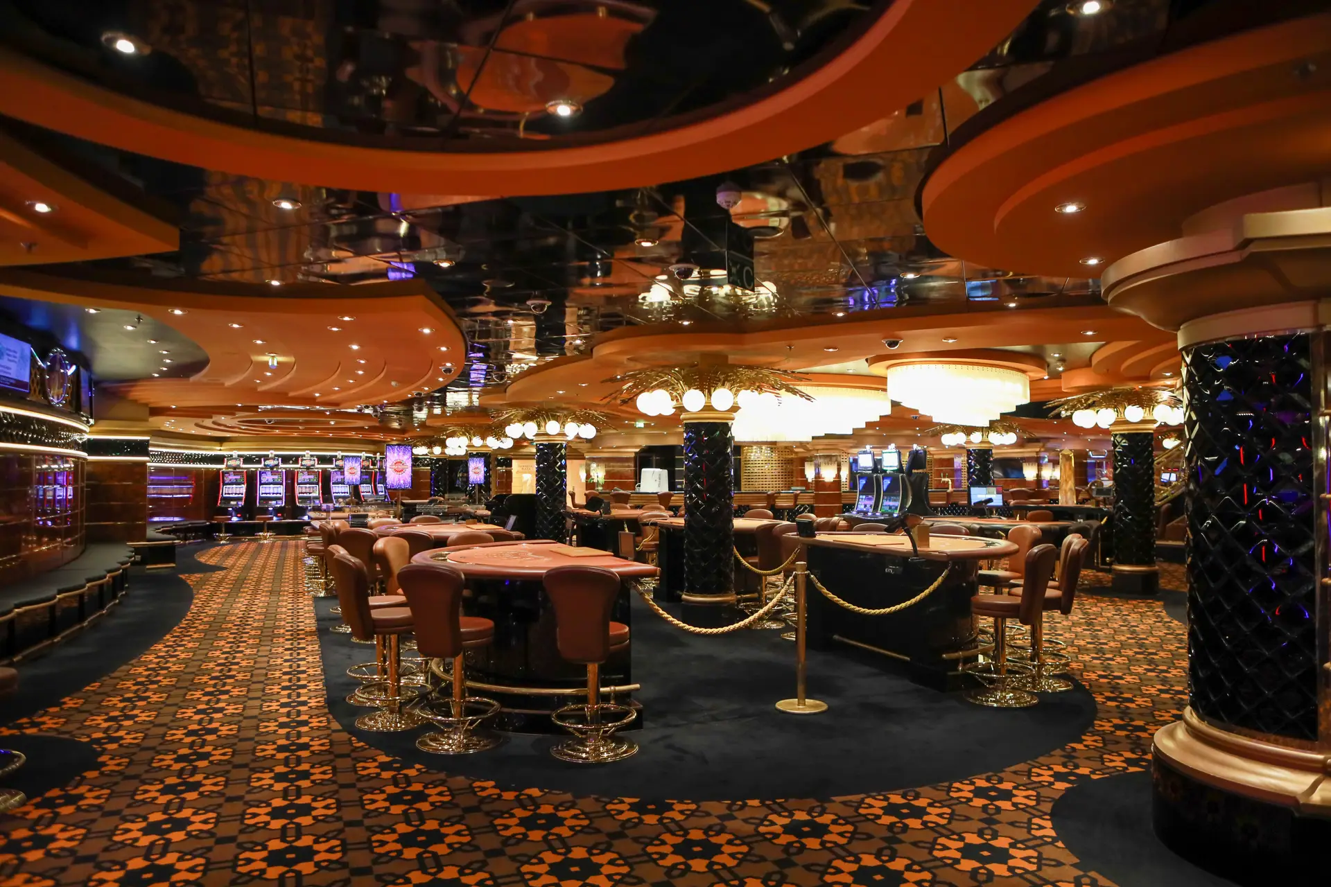 Elegant slot machine floor