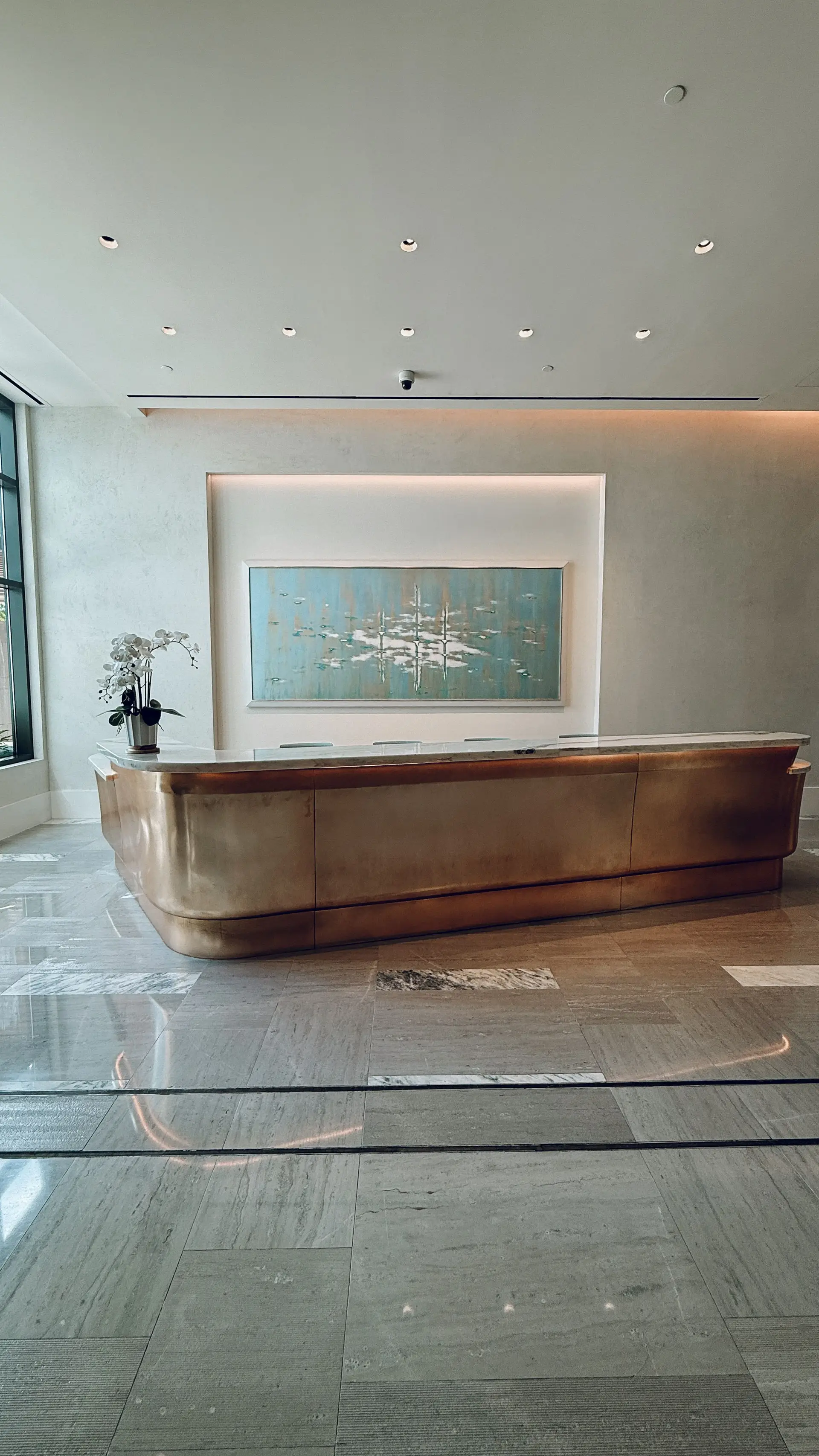 Modern luxury hotel reception